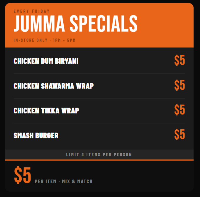 Jumma Specials Friday Deal